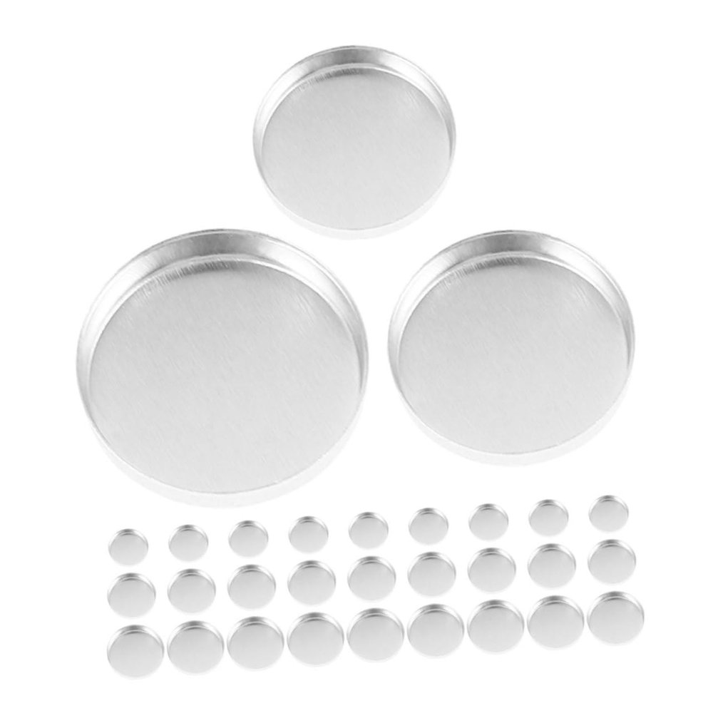Beatifufu 30pcs Eyeshadow Empty Pans for Blusher Highlighter Lip Balm Aluminum Makeup Tray