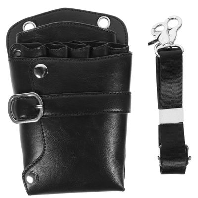 MERRYHAPY Professional Barber Scissor Pouch Waist Bag for Hairdressing Tools Holds up to Scissors Comb Accessories for Salon Home Use Black