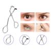 2 - Pack Eyelash Curler with Refill Pads - Mini Lash Curler for All Eyelash Shapes - Professional 2-in-1 Beauty Kit with Precision Tweezers - Stainless Steel Design for Perfect Control - Black+Silver view 2