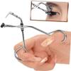 2 - Pack Eyelash Curler with Refill Pads - Mini Lash Curler for All Eyelash Shapes - Professional 2-in-1 Beauty Kit with Precision Tweezers - Stainless Steel Design for Perfect Control - Black+Silver view 4