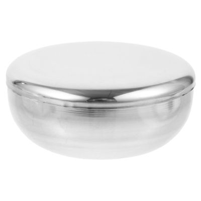 MERRYHAPY Men's Shaving Mug Shaving Soap Cup Shave Soap Bowl Stainless Steel Height