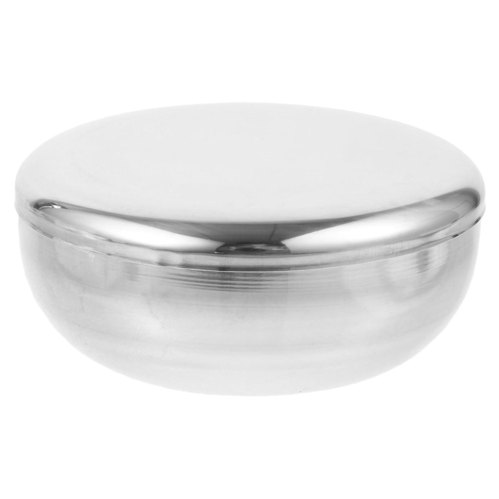 MERRYHAPY Men's Shaving Mug Shaving Soap Cup Shave Soap Bowl Stainless Steel Height
