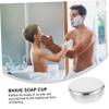 MERRYHAPY Men's Shaving Mug Shaving Soap Cup Shave Soap Bowl Stainless Steel Height view 2