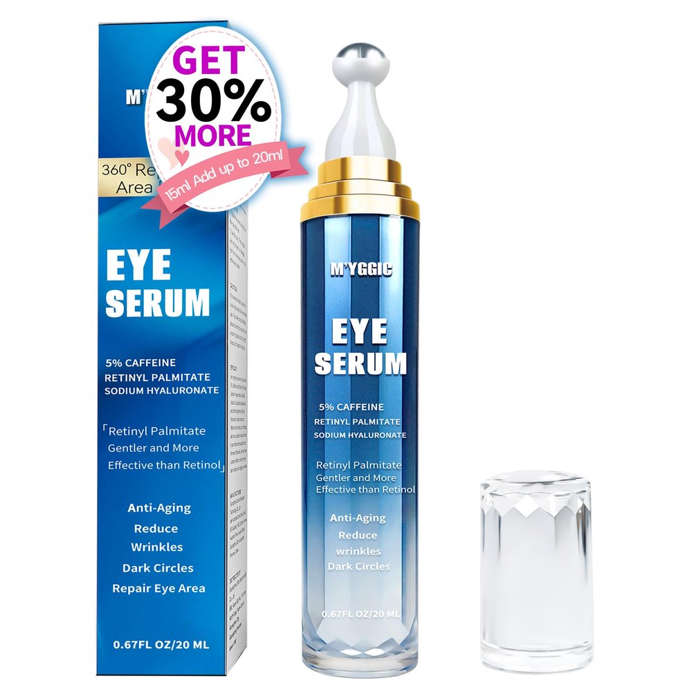 Caffeine Eye Cream for Dark Circles, Pro-Retinol Eye Serum Anti Aging to Reduce Wrinkles & Puffiness & Fine Lines, 0.67 fl oz / 20 mL