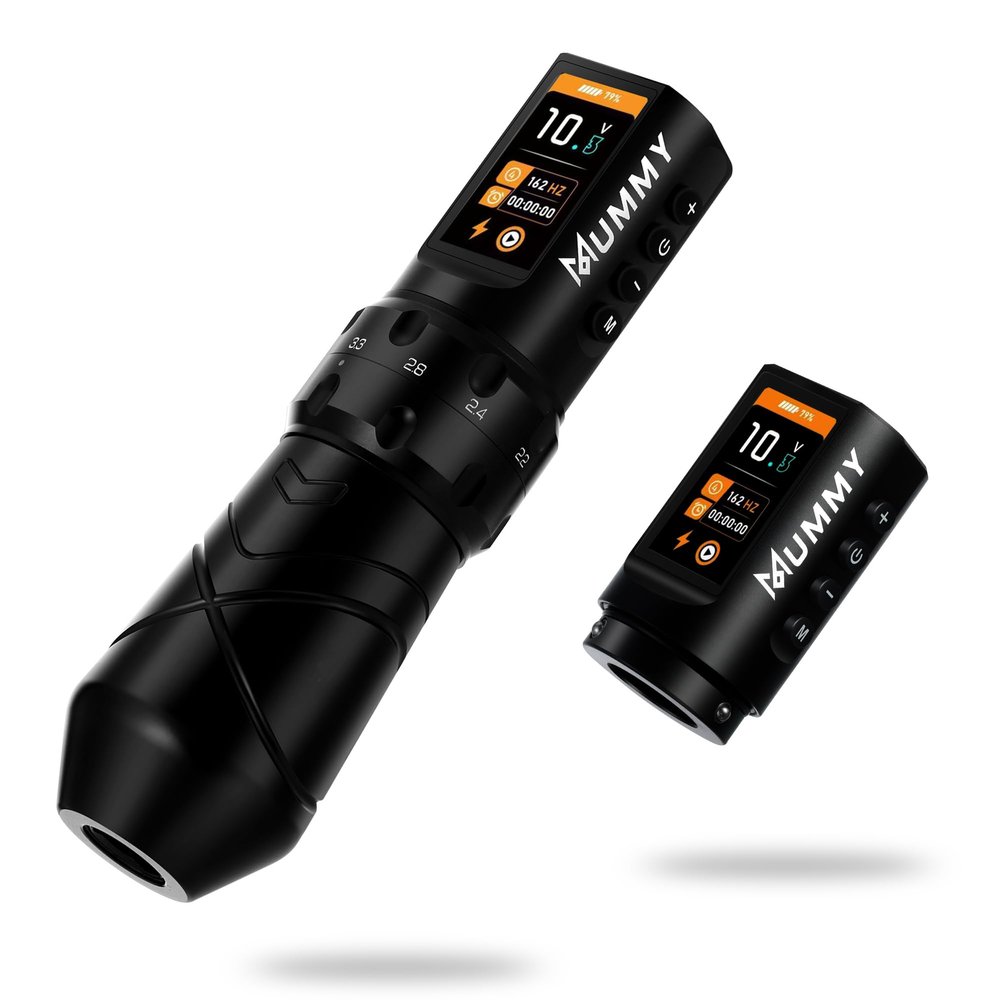 Mummy Sphinx Tattoo Pen Machine with Adjustable 6 Strokes 2.2,2.4,2.8,3.3,3.7,4.2mm