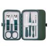 7/10/12/18Pcs Stainless Steel Nail Scissors Manicure Cutters Dark Green Cuticle Nipper Pedicure Care Tool for Home Use view 1