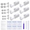 VitaCool Disposable Ear Piercing Kit Ear Cartilage Piercing Gun Kit with Silver Round CZ Studs Easy and Safe Self for Own Use at Home(Silver Round CZ Pattern 432mm) view 1