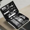 26 Pcs Stainless Steel Nail Clippers Manicure Set Dead Skin Scissor Cuticle Nipper Pedicure Care Tool Cleaning Grooming Kit view 3