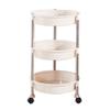 CKKNILV Movable Hand Trucks Storage,Kitchen Movable Trolleys,3 Tier Mobile Beauty Cart,Hair Styling Tray,Dual-Use Spa Rolling Trolley view 1