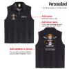 Custom Barber Smock Jacket Personalized Salon Logo & Name Unisex Polyester Workwear Vest for Hair Stylists Barbershop Uniform view 2