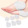 CHEOTIME 3 Pairs Silicone Heel Protectors, Moisturizing and Anti Cracking Heel Protective Pad for Heel Pains view 2