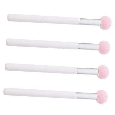 OHPHCALL 4pcs Makeup Sponge for Foundation Concealer and Versatile Blending Eggs for Application Beginners and Professionals Pink Color with White Handle
