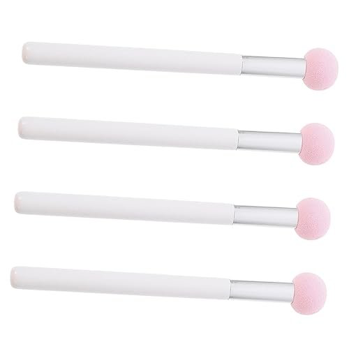 OHPHCALL 4pcs Makeup Sponge for Foundation Concealer and Versatile Blending Eggs for Application Beginners and Professionals Pink Color with White Handle
