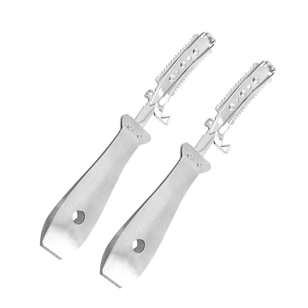 PLAFOPE 2pcs Hair Remover Tool Stainless Steel Pig Hair Scraper Carpet Scraper Shaver