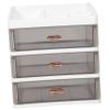 ABOOFAN Desktop Organizer with Transparent Drawers Multi-layer Cosmetic Storage Box for Makeup Jewelry and Stationery Material Amber Yellow Color Space-saving view 1