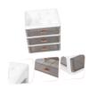 ABOOFAN Desktop Organizer with Transparent Drawers Multi-layer Cosmetic Storage Box for Makeup Jewelry and Stationery Material Amber Yellow Color Space-saving view 4