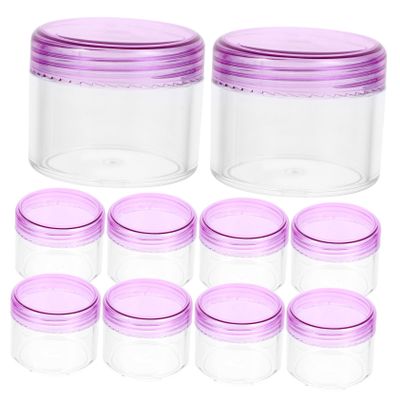 HONMEET 12pcs Portable Travel Bottles Leak Round Lotion Bottles Lids for Cosmetics Sample Containers