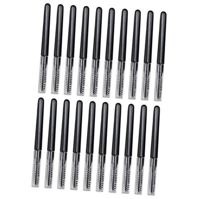 Baluue 20pcs Portable Eyebrow Brushes with Caps Multipurpose Brow and Lash Applicators for Makeup for Home and Beauty Salon Use