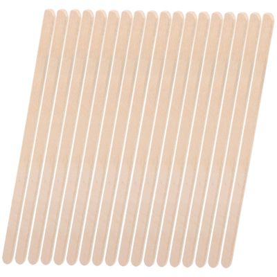 WOONEKY 100pcs Wooden Wax Stick for Hair Removal Cera Applicator Spatula for Eyebrow Shaping