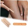WOONEKY 100pcs Wooden Wax Stick for Hair Removal Cera Applicator Spatula for Eyebrow Shaping view 2