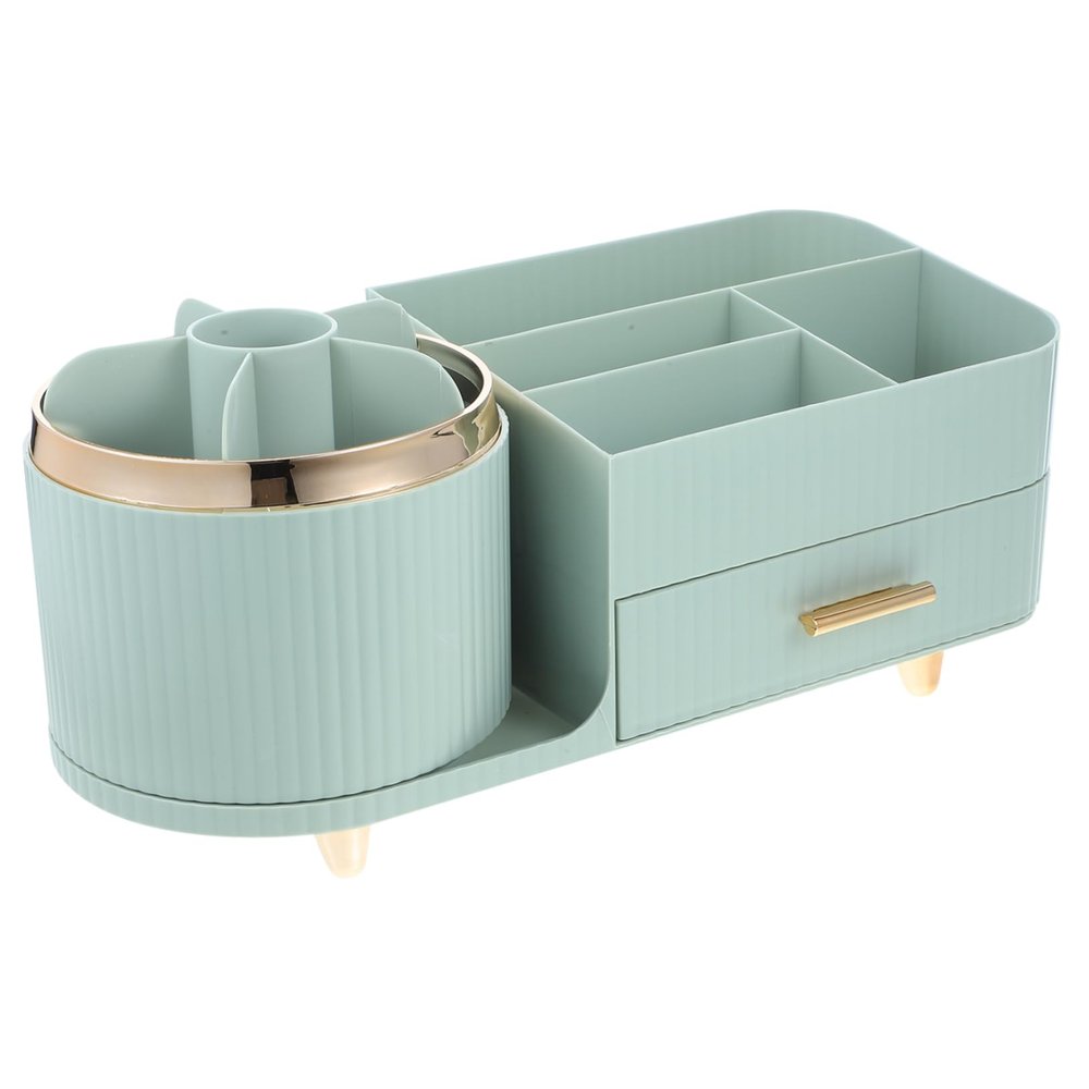 PHENOFICE Desktop Rotating Makeup Organizer Large Capacity Storage Container for Cosmetics Rotation Multi-compartment Design Practical and Stylish Makeup Brush Holder