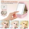 FOMIYES Travel Makeup Organizer with Lighted Mirror Adjustable Brightness Compact Design for Women Portable Makeup Case for Easy Application and Protection view 4