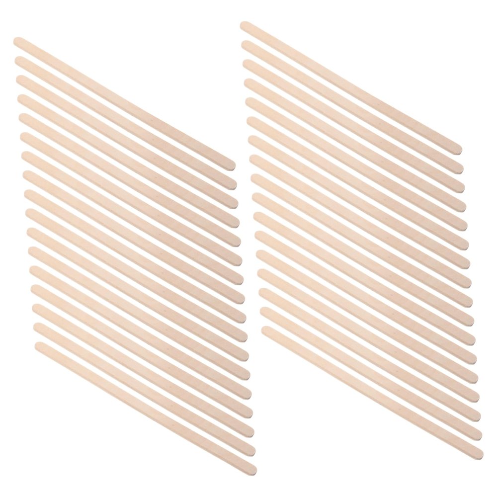 BIUDECO 100pcs Wooden Hair Removal Waxing Sticks Set for Wax Stick Safety Round Edge Design for Waxing and Shaving
