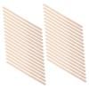 BIUDECO 100pcs Wooden Hair Removal Waxing Sticks Set for Wax Stick Safety Round Edge Design for Waxing and Shaving view 1