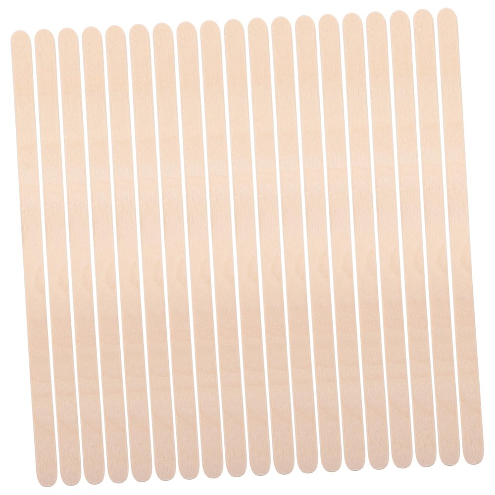 HAPINARY 100pcs Wooden Hair Removal Sticks Applicators for Shaving and Eyebrow Shaping