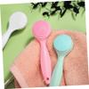 Mikinona 3pcs Silicone Face Scrubbers Manual Facial Cleansing Brush for Gentle Exfoliation Compact and Lightweight Design for Travel Ergonomic Handles for Comfortable Use view 3