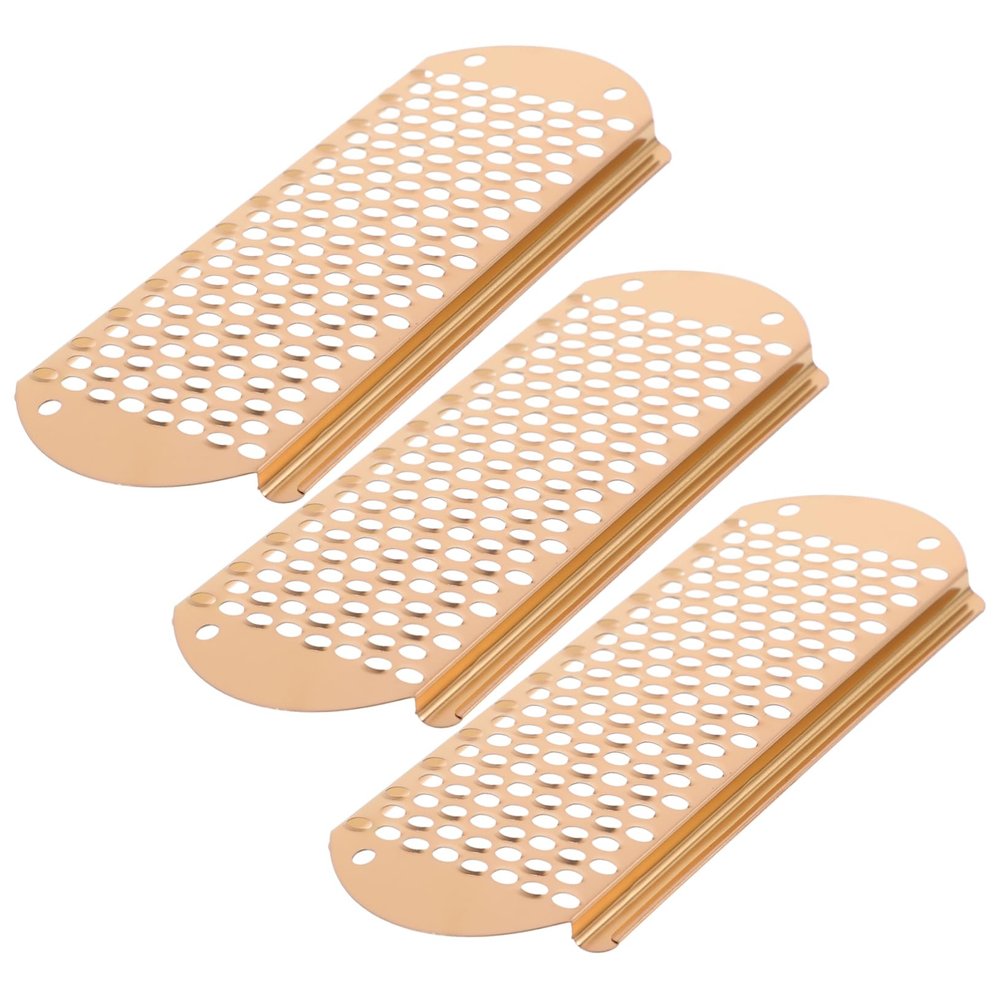 COOLHIYA 3pcs Foot File Ergonomic Hard Skin Remover Multi-use Foot Scraper for Dead Skin Callus Remover Tool for Home and Salon Use Rose Gold