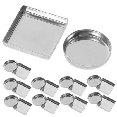 VINTORKY 30pcs Metal Pan for Diy Makeup Palette Eyeshadow Palette Accessory Lightweight Portable