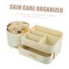 COSMEVIVI Makeup Organizer Storage Holder Rotatable Cosmetic Storage Box Large Capacity Transparent Design for Easy Access for Vanity Home Office and School Use view 3