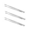 BIUDECO 3pcs Professional Craft Tweezers Stainless Steel Easy-grip for Stamp and False Eyelash view 1