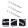 BIUDECO 3pcs Professional Craft Tweezers Stainless Steel Easy-grip for Stamp and False Eyelash view 2