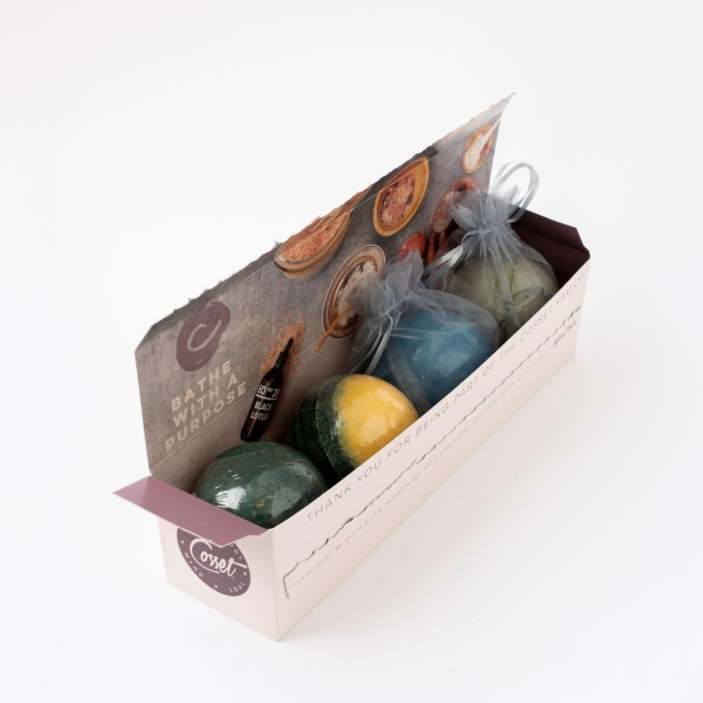 Cosset Bath Bomb - Recovery Gift Box Bubble Bath Bombs for Women - Muscle and Joint Recovery with All-Natural Ingredients - 6pcs Including 2 Bath Bags