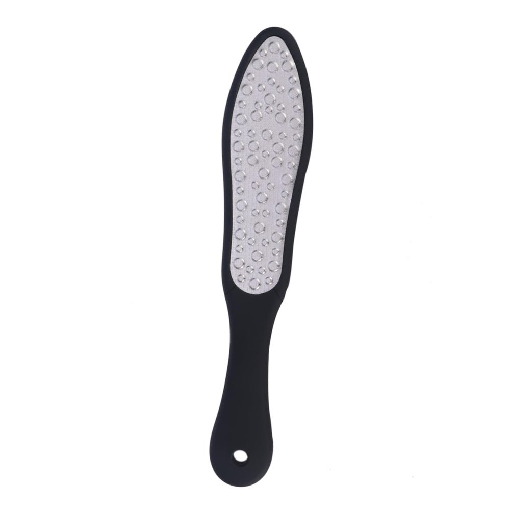 Beatifufu Professional Stainless Steel Foot File and Callus Remover Tool for Pedicure Design for Smoothing Cracked Heels and Corns Ergonomic Grip for Effortless Foot Care Black