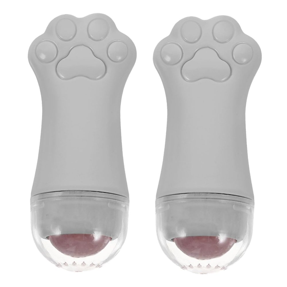 Didiseaon 2pcs Cat Paw Face Massage Rollers for Women Skincare Facial Massage Tools for under Eye Puffiness