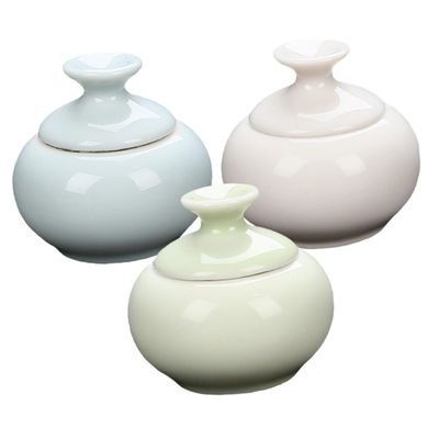 3Pcs Ceramic Makeup Jars Travel Cream Containers Portable Versatile