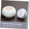 3Pcs Ceramic Makeup Jars Travel Cream Containers Portable Versatile view 2