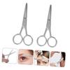 MERRYHAPY 4pcs Stainless Steel Tip Scissors for Eyebrow Nose Hair Beard and Grooming Compact Beauty Trimming Tools for -ups and view 3