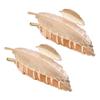 TOVINANNA 2pcs Leaf Shape Metal Hair Clips for Women Unique Style Hair Accessories Creative Headdress Ornament for Daily Use and Special Occasions view 1