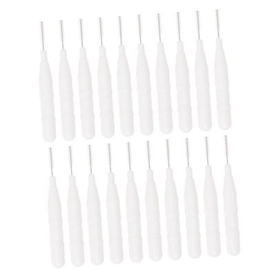 HAPINARY 20pcs Portable Interdental Brush Makeup Tools Mini Cosmetic Brow Brush Cover Lightweight Teeth Cleaning and Eyebrow Filling for Home and Travel