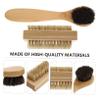 FOMIYES 2pcs Wooden Scrubbing Hand and Fingernail Brush Pig Bristles Dual-Sided Design for Cleaning Compact for Travel and Home Use view 2