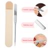 IWOWHERO Makeup Spatula Tool Set Stainless Steel Makeup Foundation Stirring Rod for Diy Nail Polish Foundation Mixing view 2