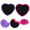 Baluue 2pcs Silicone Makeup Brush Cleaning Box Heart Shaped Easy to Use Portable Tool for Makeup Brush Care view 3