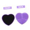 Baluue 2pcs Silicone Makeup Brush Cleaning Box Heart Shaped Easy to Use Portable Tool for Makeup Brush Care view 4