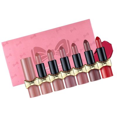 6 Colors Matte Lipstick Set Hydrating Long Wear Lip Makeup Moisturizer Smooth Lipstick For Women And Girls