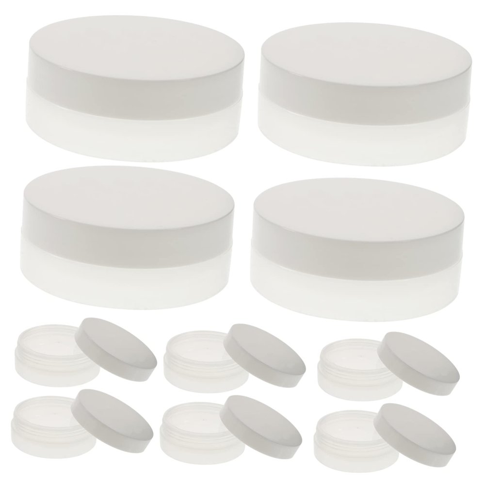 Baluue 10pcs Cosmetic Sample Containers Travel Cosmetic Jars Small Containers Lids for Lotion Moisturizer Cream