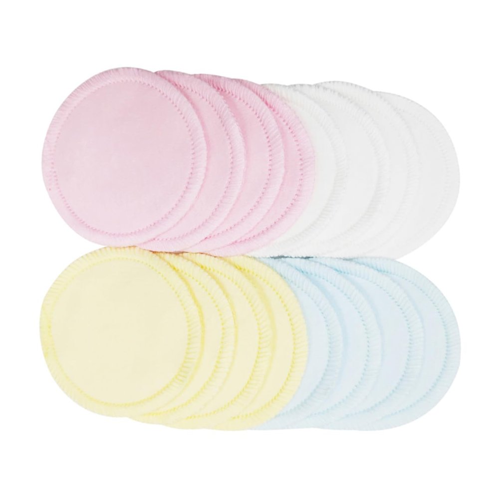 Baluue 8pcs Reusable Cotton Makeup Remover Pads Mesh Bag Soft Wipes for Skin Types for Travel and Daily Use